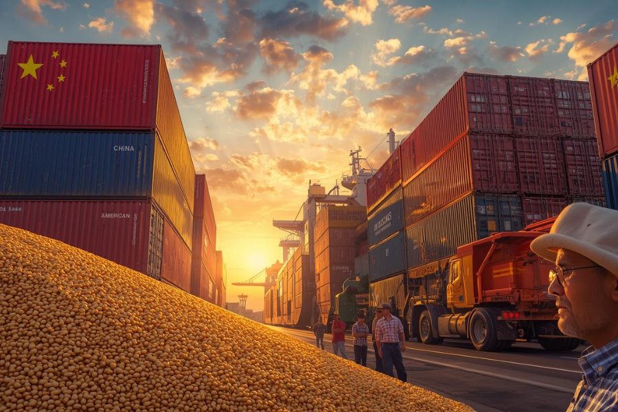 China Amplia Compras de Soja do Brasil e Reduz Espaço dos Estados Unidos no Mercado