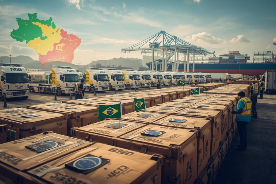 Paraná Cresce em Exportações de Peru Enquanto Brasil Registra Queda Geral no Setor