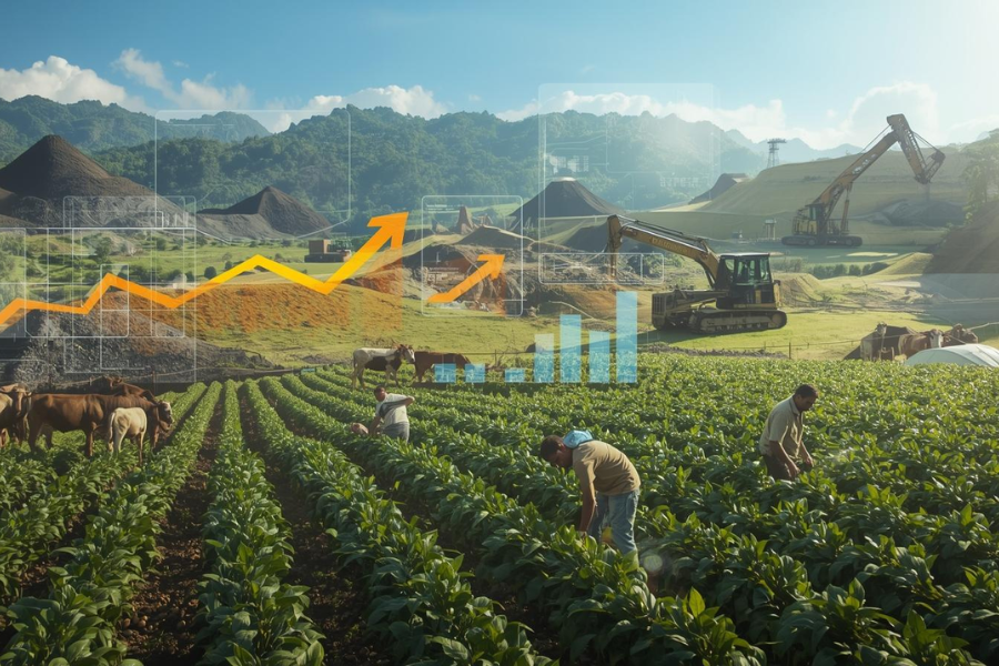 Economia de Minas Gerais Cresce pelo Sexto Trimestre Seguido, Puxada por Agropecuária e Mineração