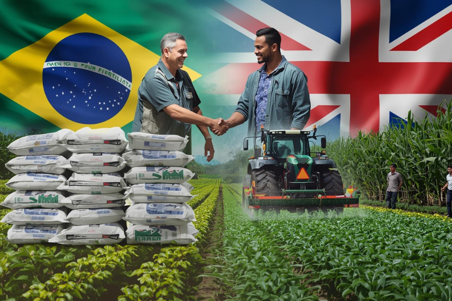 Brasil e Reino Unido Fecham Parceria para Fertilizantes mais Sustentáveis e Acessíveis ao Produtor