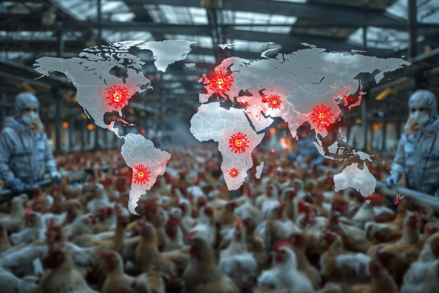 Cobertura Abrangente da Influenza Aviária Global