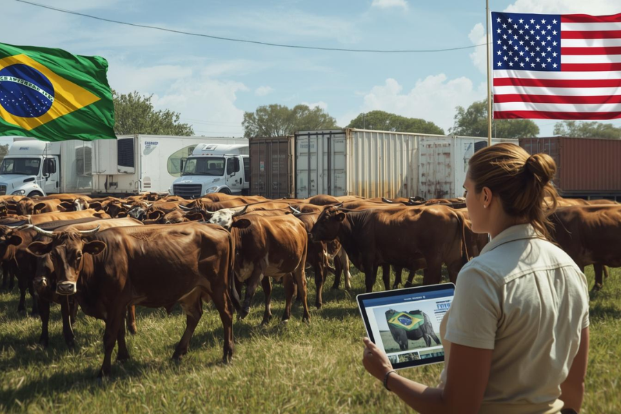 Produtores de Gado Mantêm Cautela Enquanto Decisões dos EUA Podem Influenciar Exportações Brasileiras de Carne Bovina