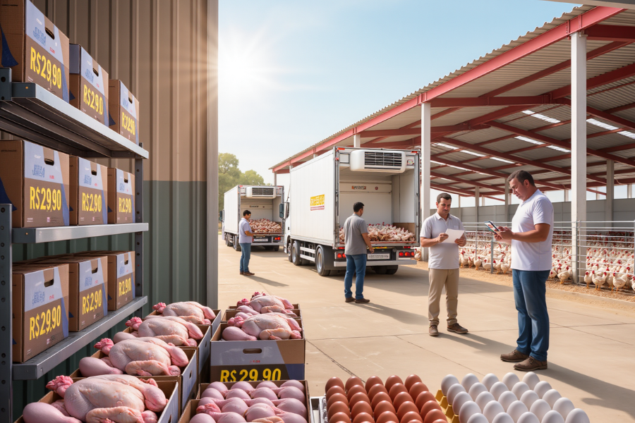 Preço do Frango Sobe Enquanto Ovos Registram Baixa: Impactos para Produtores