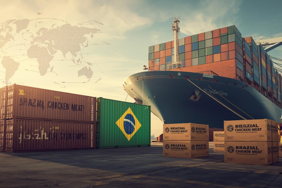 Exportações de Carne de Frango Mostram Força no Mercado Global, com Bons Resultados e Novos Destinos em Destaque