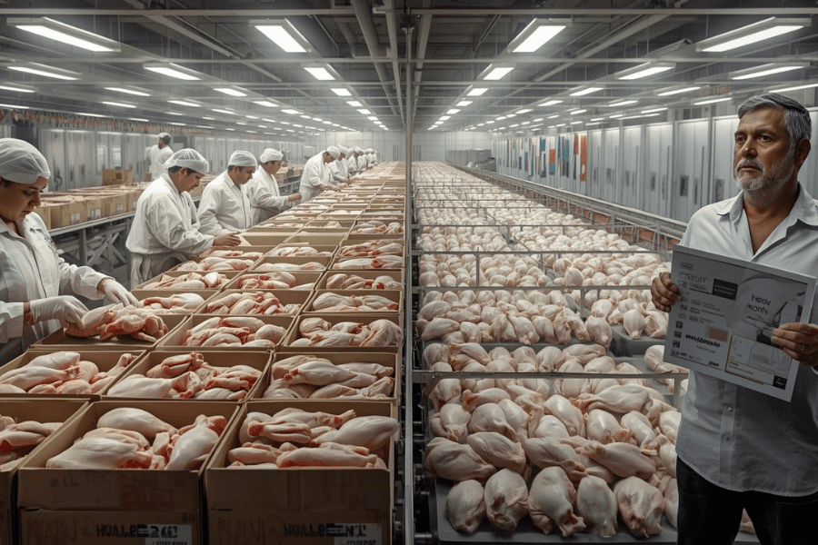 Cortes de Frango Ganham Espa&ccedil;o nas Exporta&ccedil;&otilde;es, mas Queda no Frango Inteiro Pesa no Bolso do Produtor