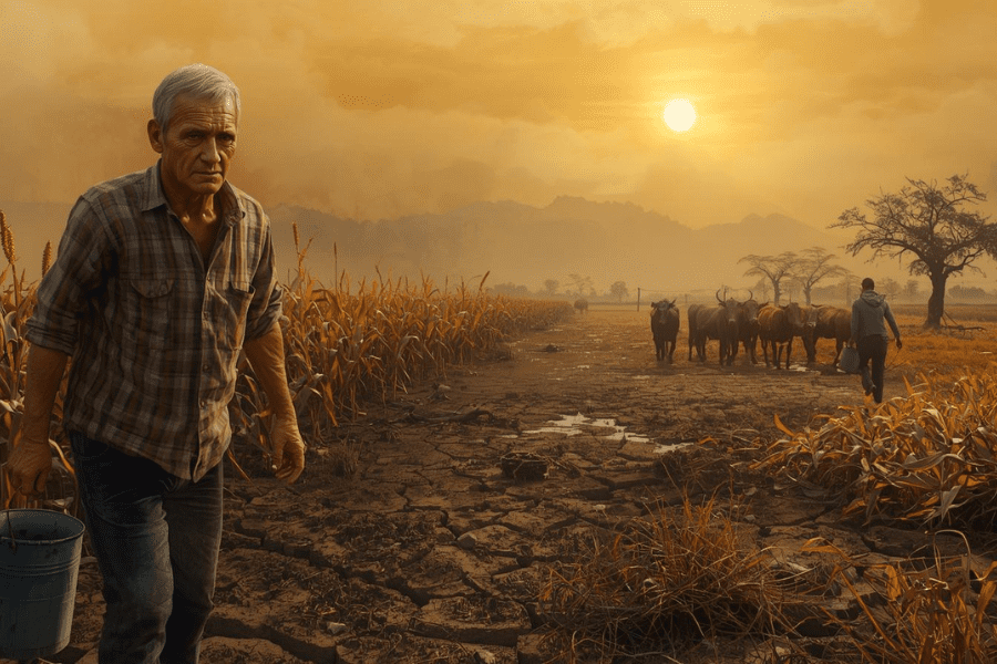 Calor Forte e Falta de Chuva Acendem Alerta no Campo: Produtores Devem Refor&ccedil;ar Cuidados com Lavouras e Rebanhos