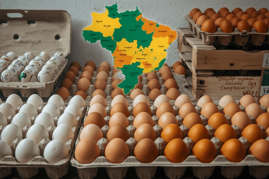 Cota&ccedil;&otilde;es dos Ovos no Brasil em Novembro Mostram Forte Disparidade Regional