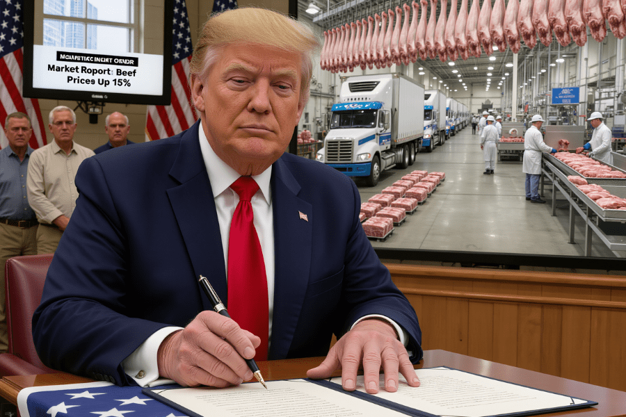 Trump Manda Investigar Frigor&iacute;ficos Ap&oacute;s Alta da Carne e Queda no Pre&ccedil;o do Gado