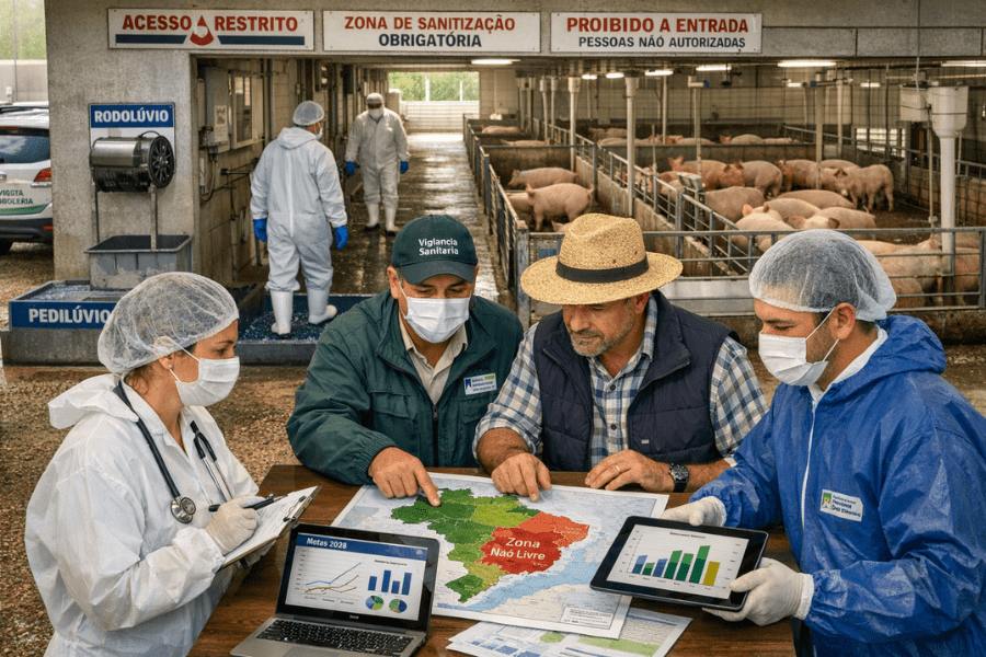 Setor Tra&ccedil;a Metas para Erradicar a Peste Su&iacute;na Cl&aacute;ssica na Zona n&atilde;o Livre at&eacute; 2028