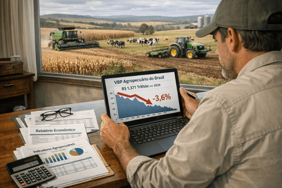 VBP Agropecu&aacute;rio de 2026 &eacute; Revisado para R$ 1,371 Trilh&atilde;o e Indica Retra&ccedil;&atilde;o de 3,6%