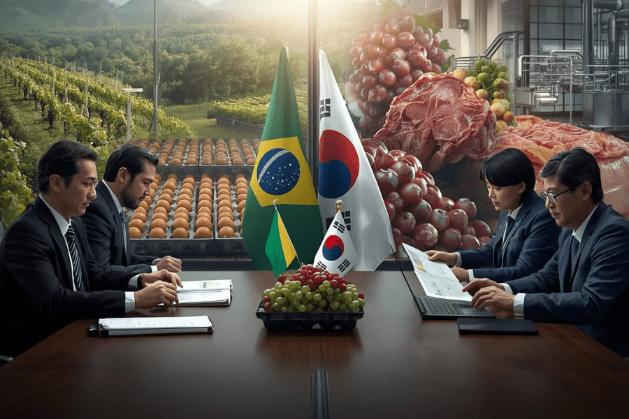 Brasil Avan&ccedil;a nas Negocia&ccedil;&otilde;es para Exportar Ovos, Uva e Carnes &agrave; Coreia do Sul