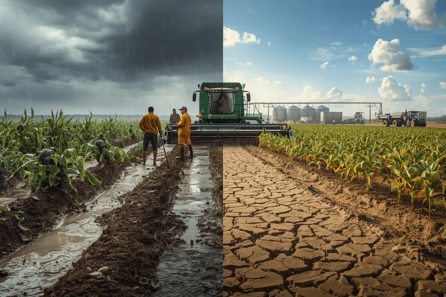 Excesso de Chuva Atrasa Colheita de Soja Enquanto Sul Enfrenta Restri&ccedil;&atilde;o H&iacute;drica