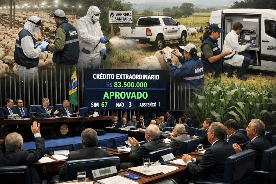 Senado Aprova Cr&eacute;dito Extraordin&aacute;rio de R$ 83,5 milh&otilde;es para Refor&ccedil;ar Defesa Sanit&aacute;ria Agropecu&aacute;ria