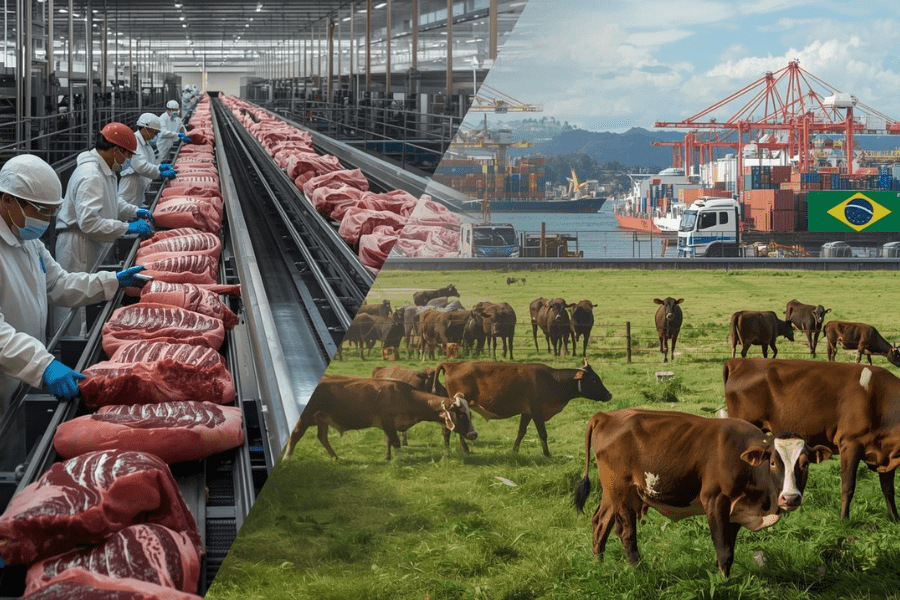 Exporta&ccedil;&otilde;es de Carne Bovina do Brasil Sobem 26% em Janeiro e Atingem Recorde Hist&oacute;rico