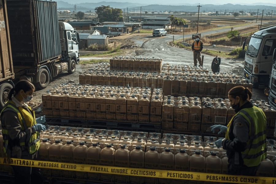 Mapa Apreende 21 Toneladas de Agrot&oacute;xicos Irregulares na Opera&ccedil;&atilde;o &ldquo;Tri&acirc;ngulo&rdquo; em MG