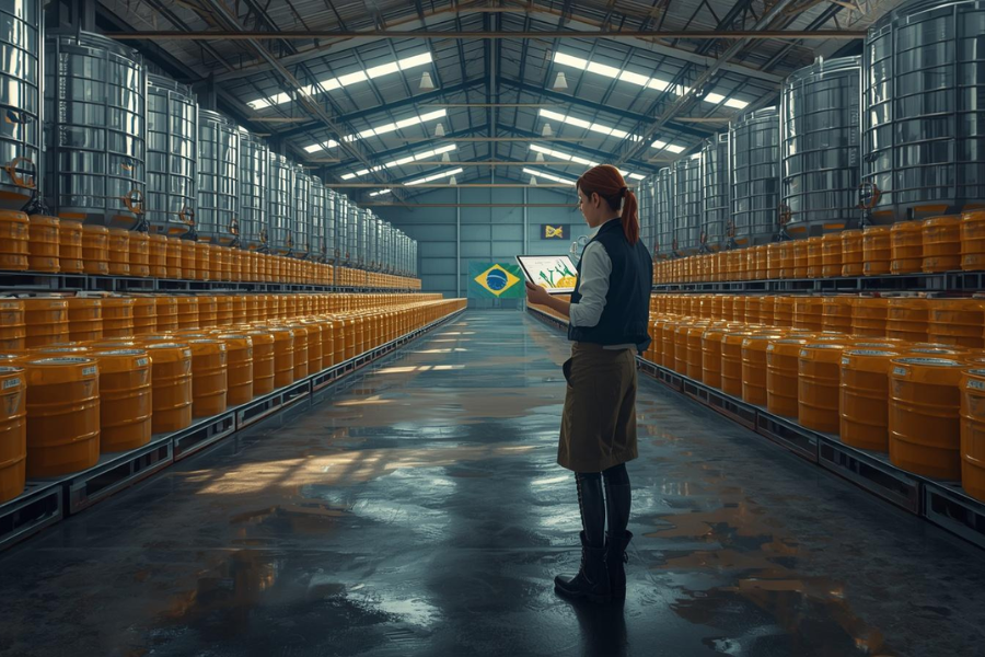 Estoques de Suco de Laranja do Brasil Avan&ccedil;am 75% em 2025