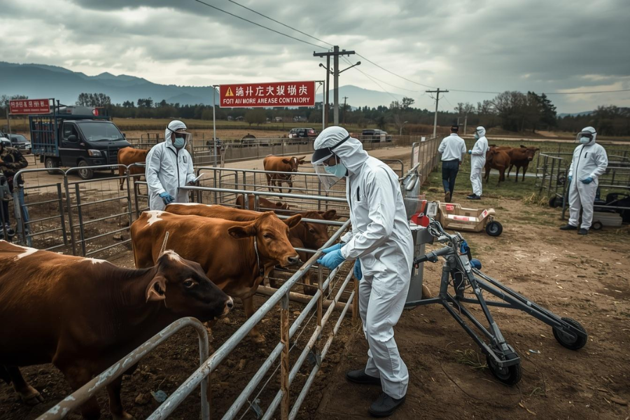 China Registra Casos de Febre Aftosa em Bovinos e Acende Alerta Sanit&aacute;rio