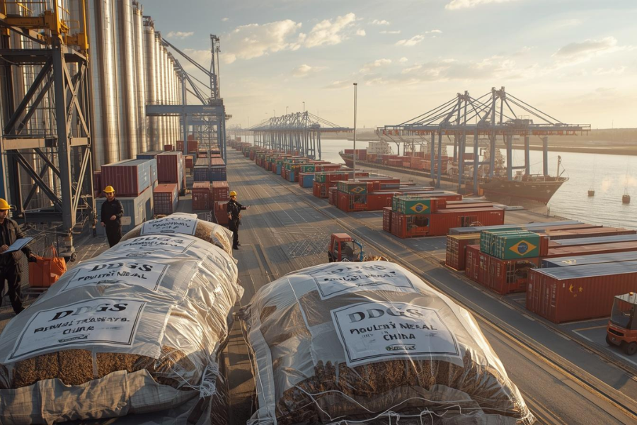 Brasil Amplia Exporta&ccedil;&otilde;es para a China com Envio In&eacute;dito de DDGS e Farinha de Aves