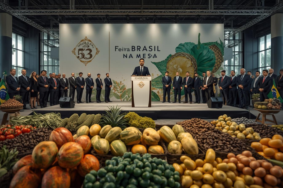 Ministro Andr&eacute; de Paula Participa da Abertura da Feira Brasil na Mesa pelos 53 anos da Embrapa