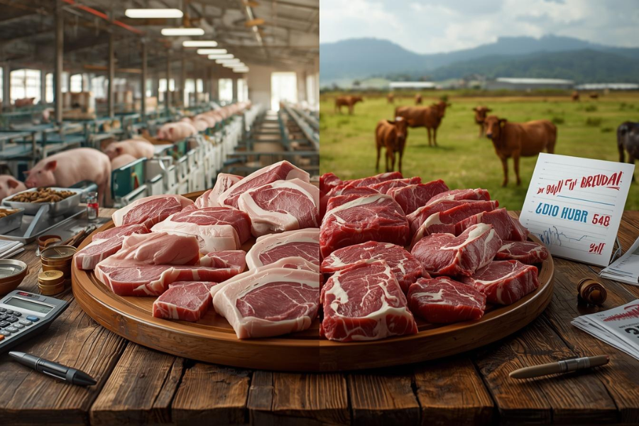 Carne Su&iacute;na Amplia Vantagem Sobre Bovina e Atinge maior Competitividade em Quatro Anos