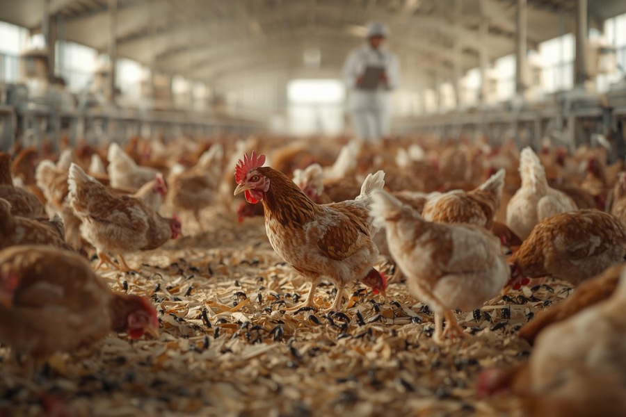 Uso de Insetos Melhora Comportamento de Frangos de Corte, Aponta Estudo