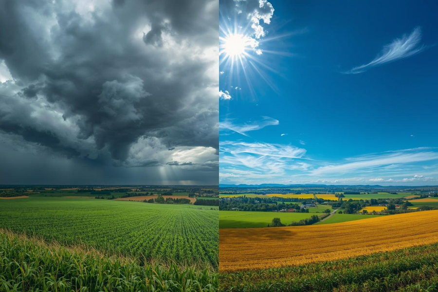 Semana Começa com Ciclone, Chuvas no Sul e Calor em Outras Regiões