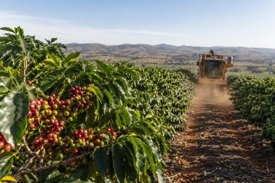Clima Seco Acelera Colheita de Caf&eacute; no Cerrado Mineiro