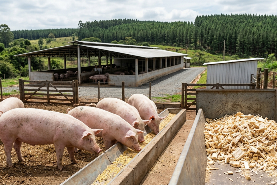 Madeira na Alimentação dos Suínos: Tecnologia Brasileira Chama Atenção