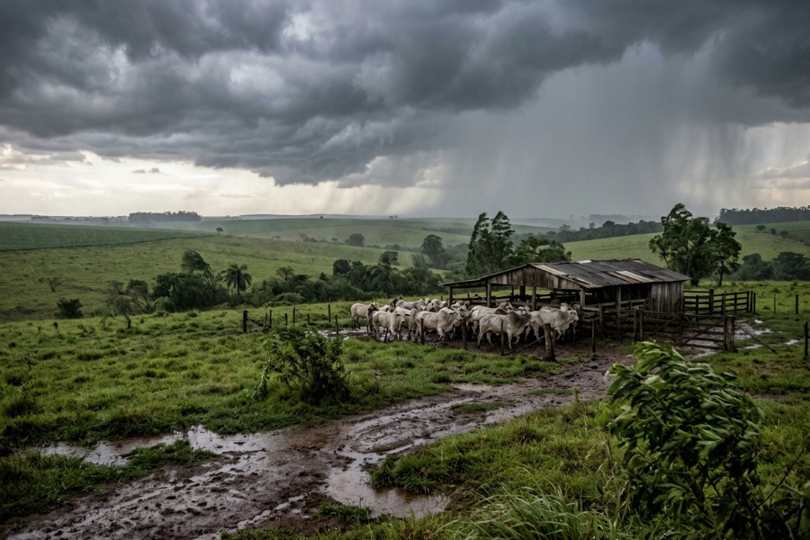 Frente Fria Traz Chuva Forte e Exige Atenção dos Produtores Rurais