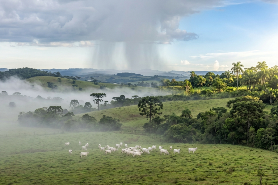 Segunda-feira tem Frio no Sul, calor no Norte e Chuva Isolada