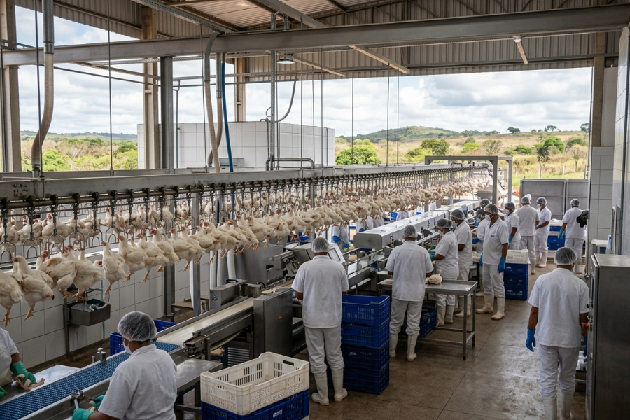Abate de Frangos em Goiás Cresce 7,1% no Primeiro Trimestre
