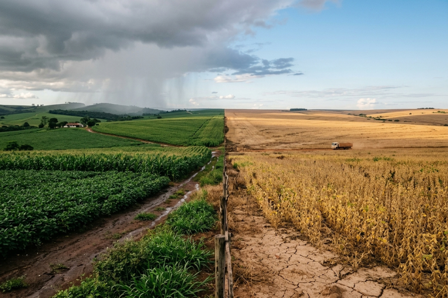Chuva Melhora no Sul e Sudeste, mas Seca Amea&ccedil;a Safra no Centro-Oeste